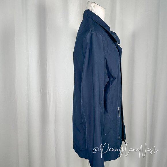 Nordic Outdoor Snap Front Rain Jacket Size M Navy - Picture 3 of 14